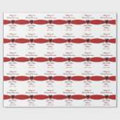 40th Wedding Anniversary Design Wrapping Paper Geschenkpapier (Flach)