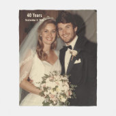 40th Wedding Anniversary Fleece Blanket Photo (Vorderseite)