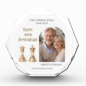 40th Wedding Anniversary King Queen Gift Keepsake Fotoblock (Vorderseite)
