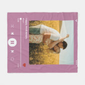 40th wedding anniversary Lavender Photo Song Album Fleecedecke (Vorderseite (Horizontal))