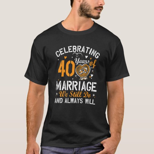 40th Wedding Anniversary Matching Couple Men Women T-Shirt (Vorderseite)