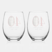 40th wedding anniversary (or ANY 0 YEAR) Keepsake Weinglas Ohne Stiel (Rückseite)