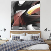 40x40" Trend Abstract Art Black White Powdery Leinwanddruck (Insitu (Schlafzimmer))