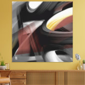 40x40" Trend Abstract Art Black White Powdery Leinwanddruck (Insitu (Wohnzimmer))