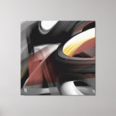 40x40" Trend Abstract Art Black White Powdery Leinwanddruck (Vorderseite)