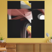 40x40" Trend Abstract Art Black White Powdery Leinwanddruck (Insitu (Wohnzimmer))