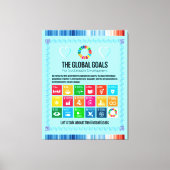 40x51" SDGs Mega-Leinwand: Sprechen wir über globa Leinwanddruck (Vorderseite)
