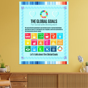 40x51" SDGs Mega-Leinwand: Sprechen wir über globa Leinwanddruck