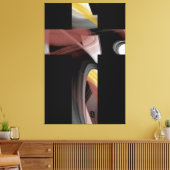 40x60" Trend Abstract Art Black White Powdery Leinwanddruck (Insitu (Wohnzimmer))