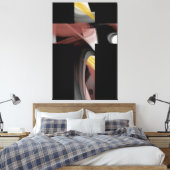 40x60" Trend Abstract Art Black White Powdery Leinwanddruck (Insitu (Schlafzimmer))