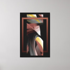 40x60" Trend Abstract Art Black White Powdery Leinwanddruck