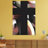 40x60" Trend Abstract Art Black White Powdery Leinwanddruck (Insitu (Wohnzimmer))