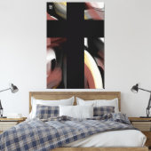 40x60" Trend Abstract Art Black White Powdery Leinwanddruck (Insitu (Schlafzimmer))