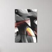 40x60" Trend Abstract Art Black White Powdery Leinwanddruck (Vorderseite)