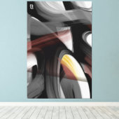 40x60" Trend Abstract Art Black White Powdery Leinwanddruck (Insitu (Holzboden))
