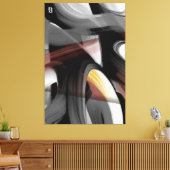 40x60" Trend Abstract Art Black White Powdery Leinwanddruck (Insitu (Wohnzimmer))