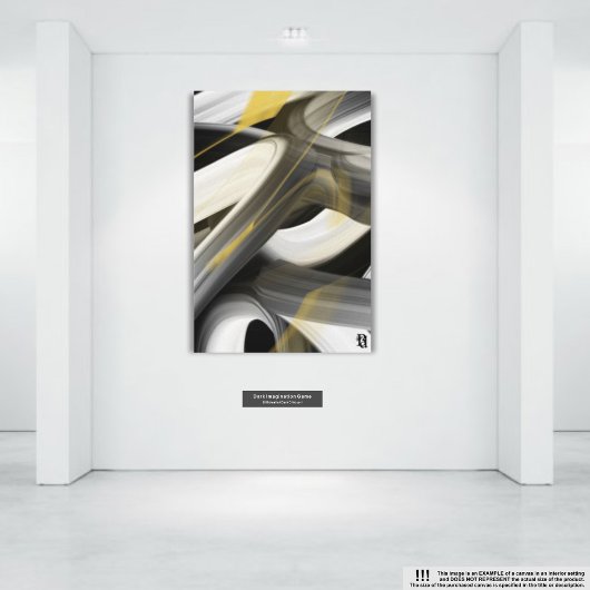 40x60" Trend Abstrakt Art Leinwand Schwarz-weiß Go