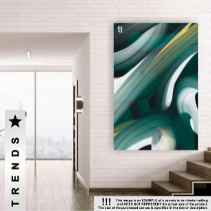 40x60" Trend Abstrakt Art Leinwand Schwarz-weiß Gr