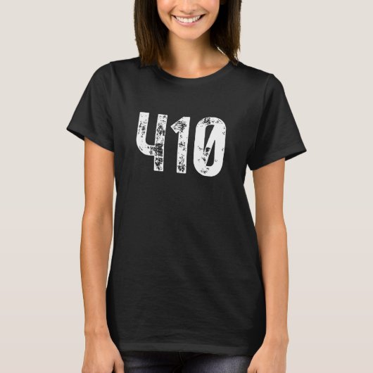 410 Area Code Baltimore MD Mobile Telephone Area C T-Shirt (Vorderseite)