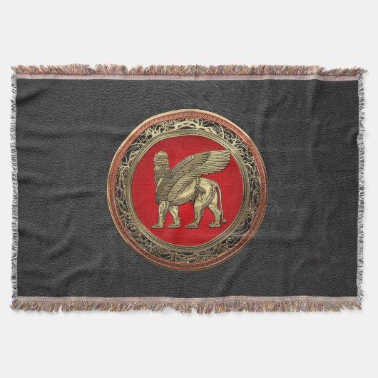 [410] Assyrian Winged Lion - Gold Lamassu Decke (Vorderseite)