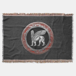 [410] Assyrian Winged Lion - Silver Lamassu Decke