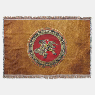 [410] Hokusai - Shoki Riding Shishi Lion Decke