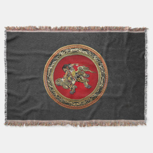 [410] Hokusai - Shoki Riding Shishi Lion Decke