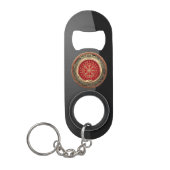 [410] Vegvisir - Viking Gold Magic Runic Compass Mini Flaschenöffner (Vorderseite)