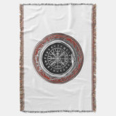 [410] Vegvisir - Viking Silver Magic Runic Compass Decke (Vorderseite Vertikal)