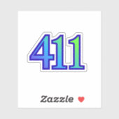 411 Angel Number Growth Sticker (Blatt)