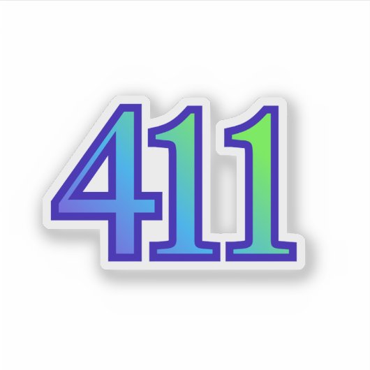 411 Angel Number Growth Sticker (Vorderseite)