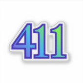 411 Engel Zahl Wachstum Aufkleber (Vorderseite)
