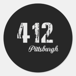 412 Pittsburgh-Gebietscode eingeschränkt Runder Aufkleber