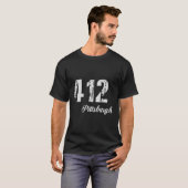 412 Pittsburgh-Gebietscode eingeschränkt T-Shirt (Vorne ganz)