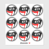 413 Antifascist Sticker Pack (Blatt)