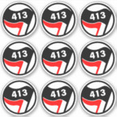 413 Antifascist Sticker Pack (Vorderseite)
