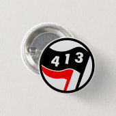 413 Western Mass Antifaschist Button (Vorne & Hinten)