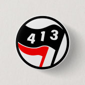 413 Western Mass Antifaschist Button (Vorderseite)