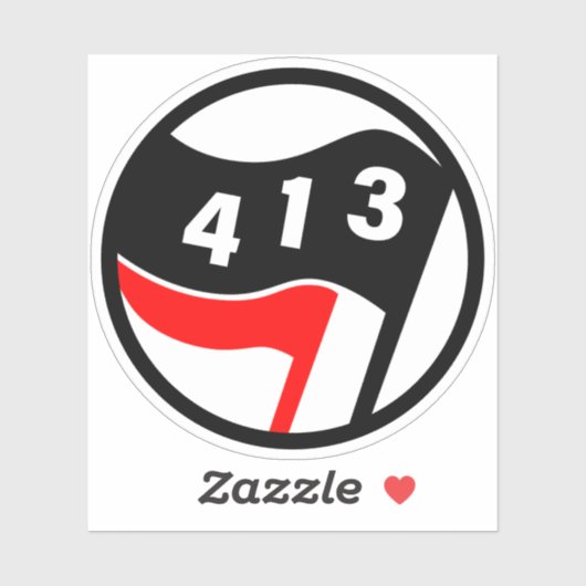 413 Western Mass Antifascist Aufkleber (Blatt)