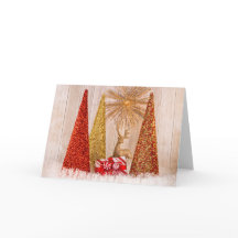 4149-Weihnachtsbaumen mit Rentier und Gegenwart