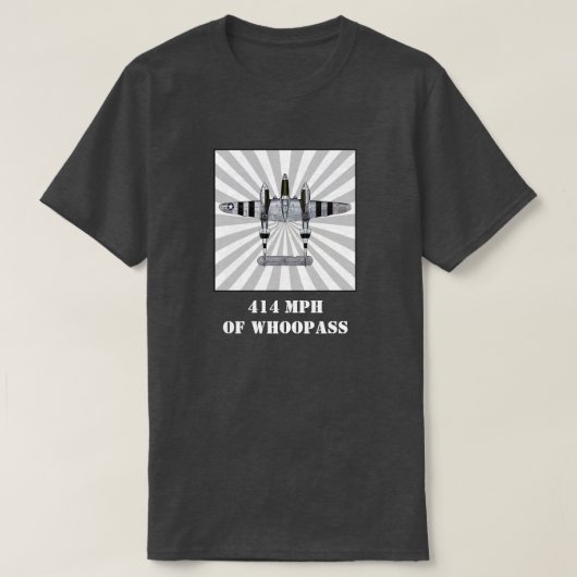 414 MPH of Whoopass - P-38 Blitze T-Shirt (Design vorne)