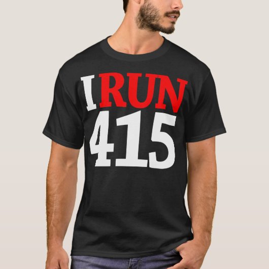 415 SHIRT/WHT-RED T-Shirt (Vorderseite)