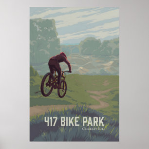 417 Bike Park Mountainbike-Reiseplakat Poster