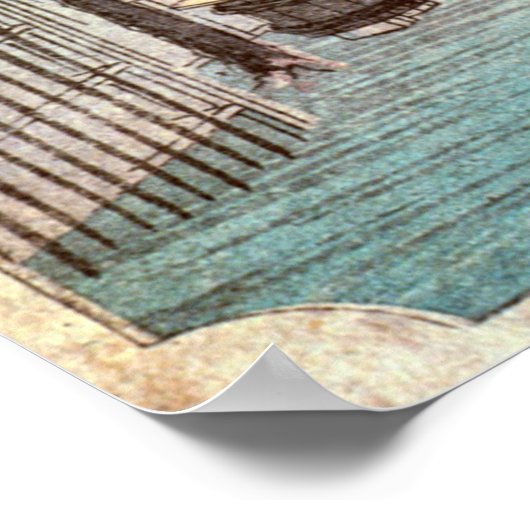 41. 鳴 宿, 広 重 Narumi-juku, Hiroshige, Ukiyo-e Poster (Ecke)