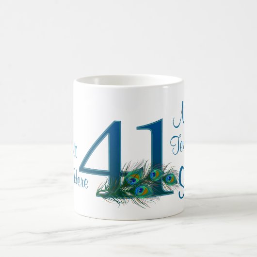 # 41 - 41. Hochzeitstag oder 41. Geburtstag Kaffeetasse (Mittel)
