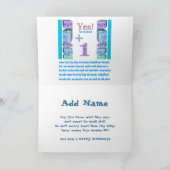 41 51 61 71 81 91 101 Jahre Jung! Happy Birthday Karte (Innenseite)