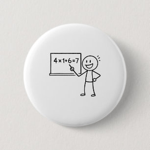 41 67 Meme Einundvierzig Six Sieben Funny Mathemat Button