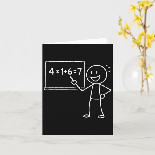 41 67 Meme Einundvierzig Six Sieben Funny Mathemat Karte (Gelbe Blume)