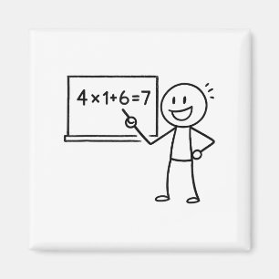 41 67 Meme Einundvierzig Six Sieben Funny Mathemat Magnet