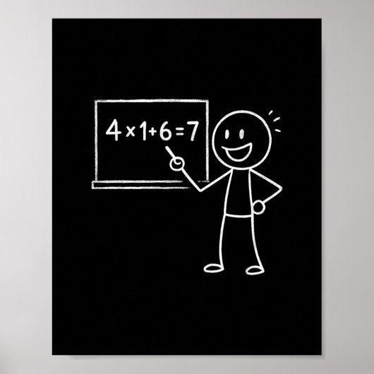 41 67 Meme Einundvierzig Six Sieben Funny Mathemat Poster (Vorne)